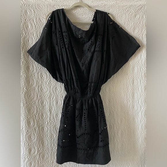 Patterson J Kincaid Embroidered Eyelet Sleeveless Mini Dress - Picture 3 of 8